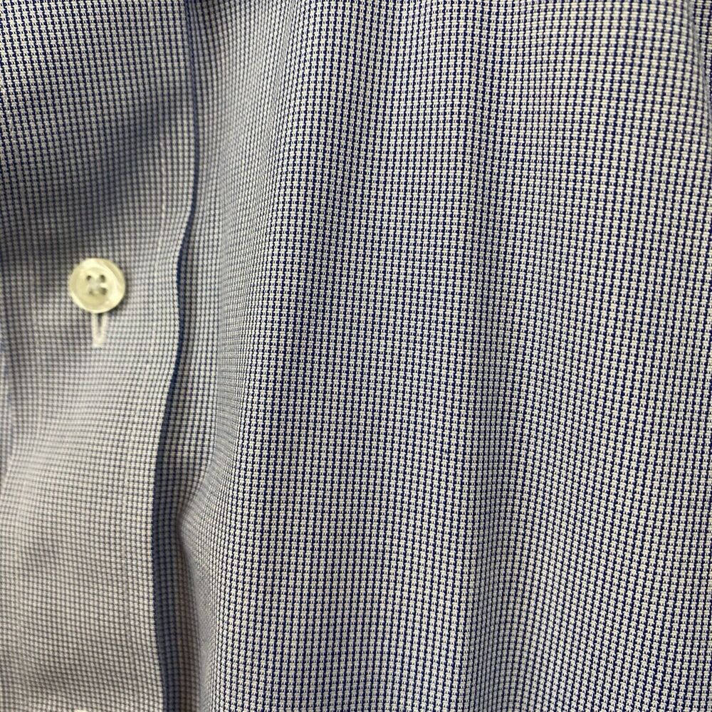 Brooks Brothers Dress Shirt Men's 16.5 Blue Long Sleeve Check Madison - Picture 3 of 9